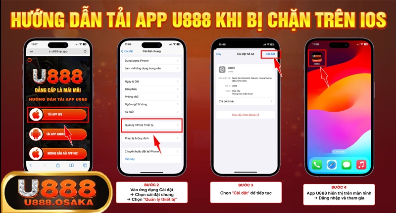 Hướng dẫn tải app U888 trên thiết bị iOS 2025